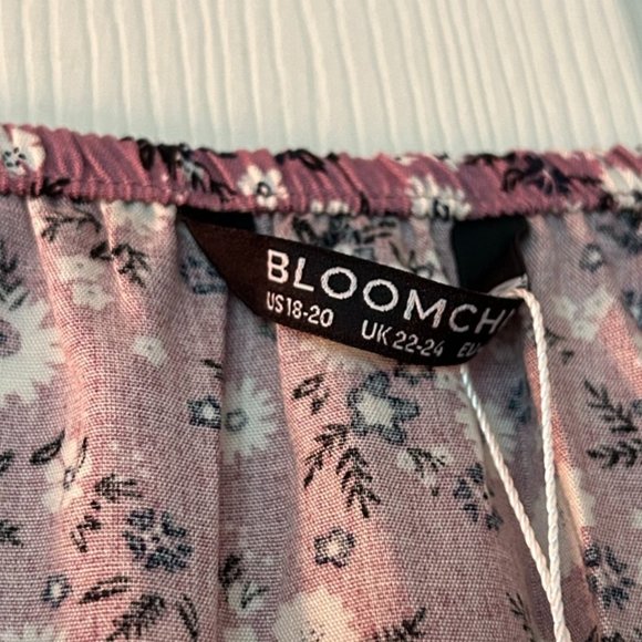 NWT BloomChic Ditsy Floral Drawstring Ruched Pocket Tiered Dress 18/20 (2X) - Picture 6 of 9